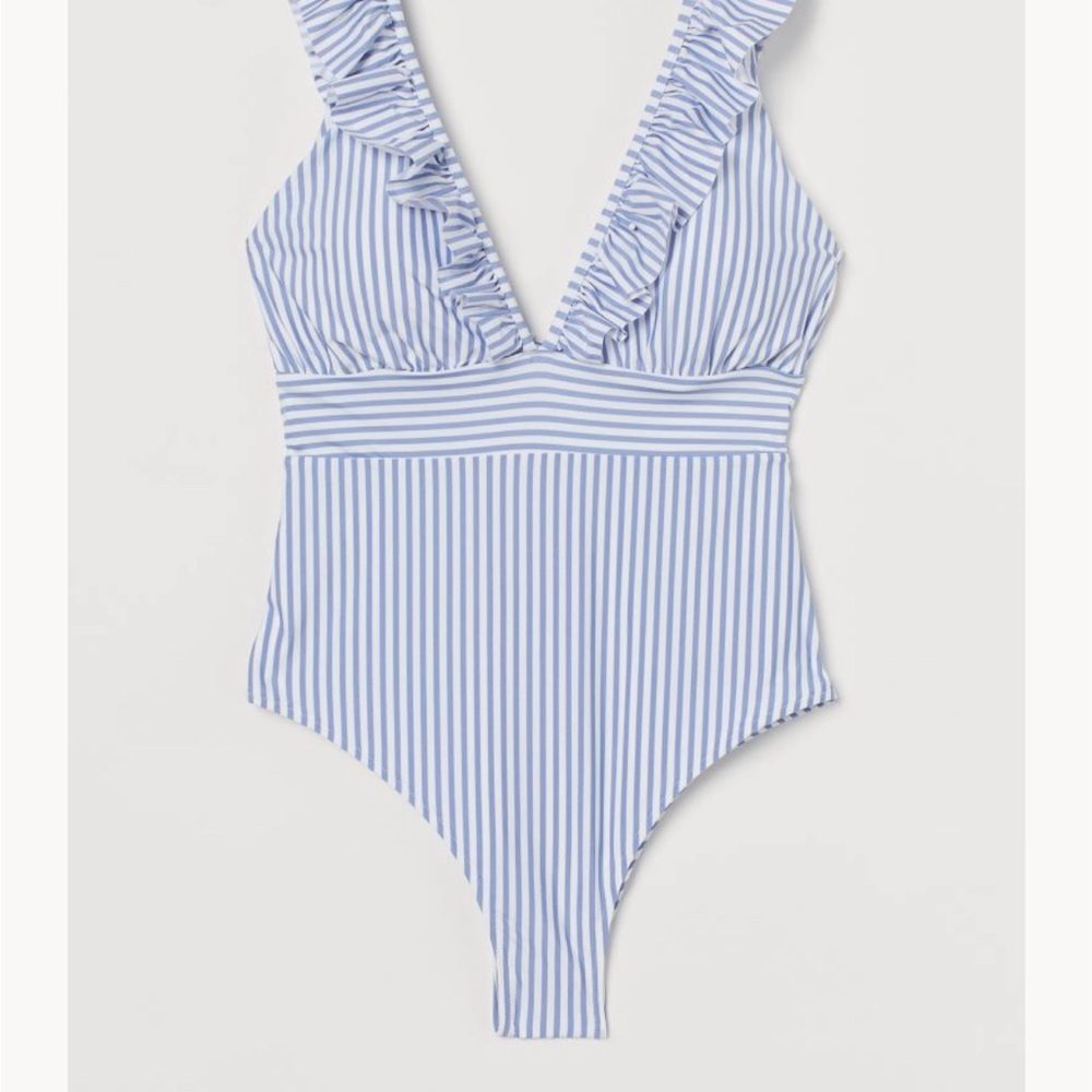 H&M+ Ruffle-trimmed Swimsuit XXL NWOT